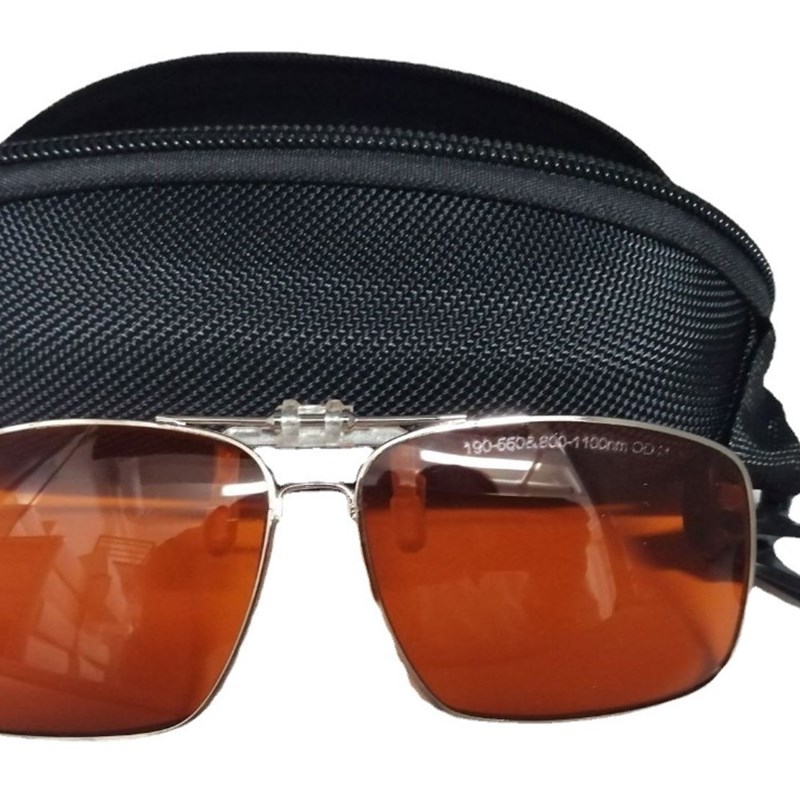 夹片式激光防护镜308紫外线53v2绿光445/980/1064nm镭雕打标护目