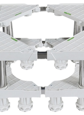 波轮全自动洗衣机底座双层u加高移动托架置地式不锈钢灰色架子支