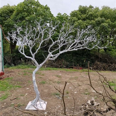 干树枝干枝树干白色许愿树枯树枝室内假树造型树圣W诞树仿真装饰