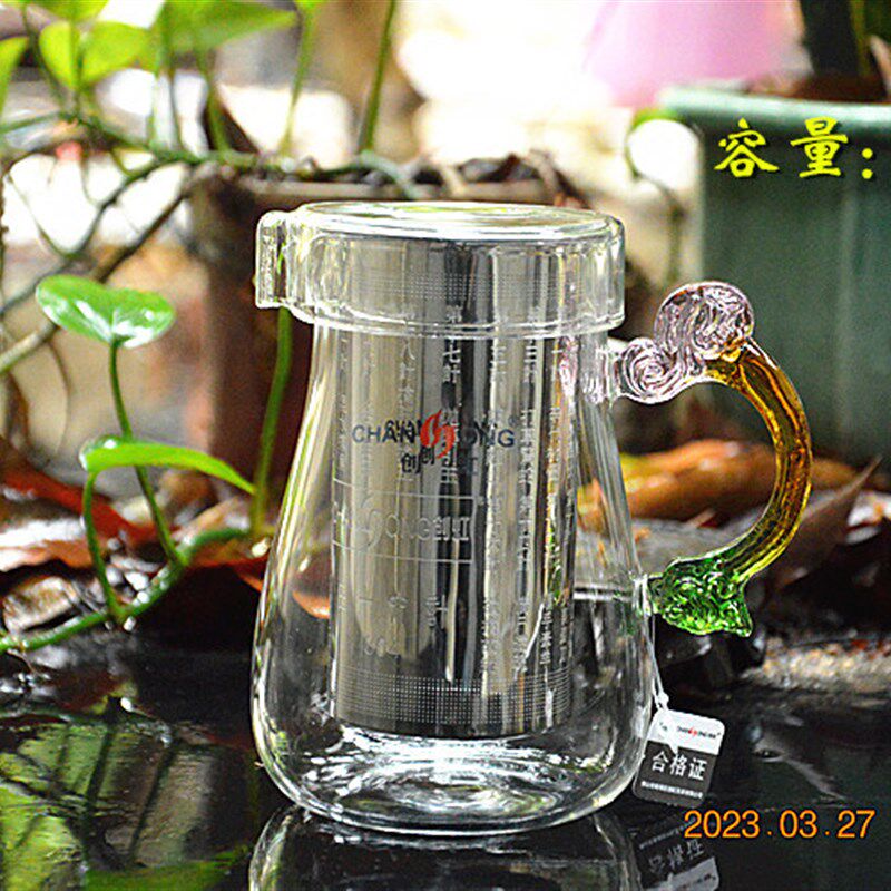 包邮 创虹 d36计F 茶艺杯 不锈钢内胆过滤 泡茶壶 玻璃花茶壶 茶