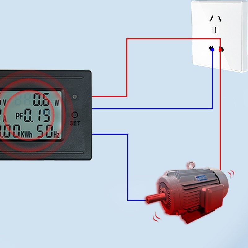 家用功率能耗电表交流电力检测仪表多功J能数显电流电压频率计电