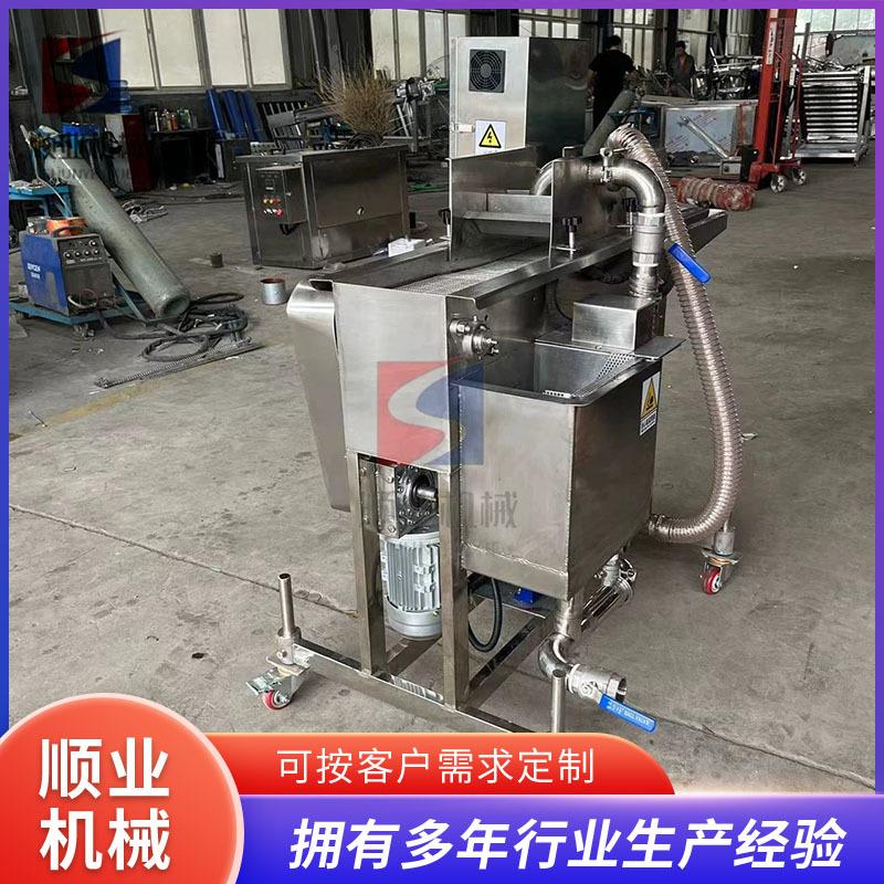 厂家全麦面包片上浆机 油炸土豆块裹浆机 全自动面包片淋浆机设备