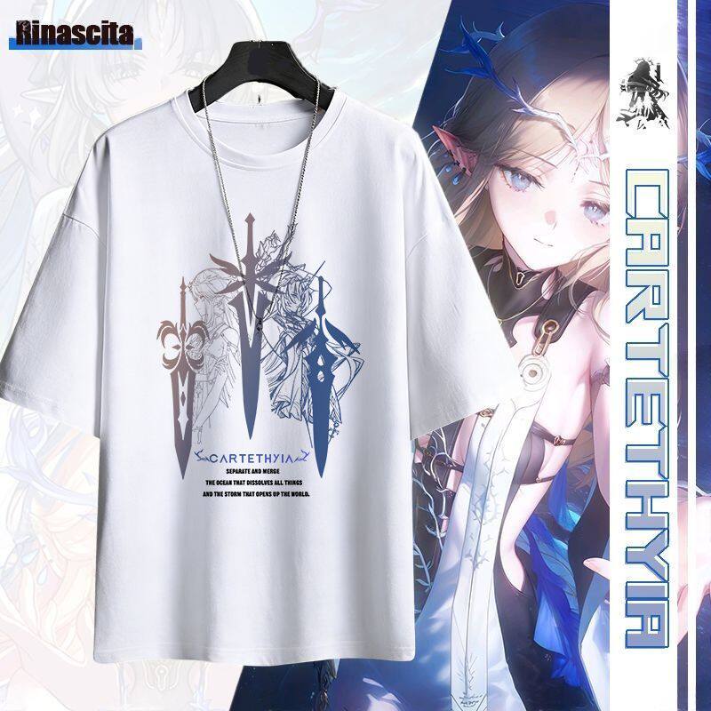 鸣潮卡提希娅周边短袖t恤男学生青少年二次元百搭守岸人半袖上衣