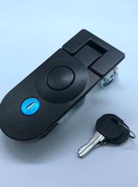 MS609高背黑色平面锁，按钮式平面锁，电柜门锁，机箱机柜门锁