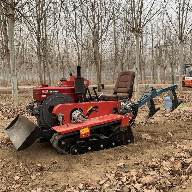 多功能履带式旋耕机 多功能田园管理机 果园除草松土犁田机翻土机