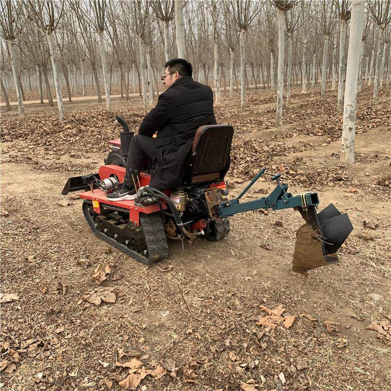 履带回填除草旋耕松土机 农田果园微耕翻地机 小型履带式拖拉机