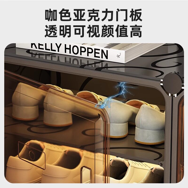 亚克力鞋架家用多层简易鞋柜门口室内入户玄关收纳柜加厚透明鞋盒