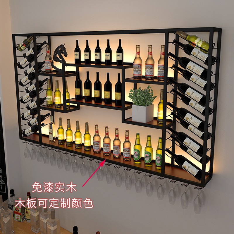 壁挂铁艺红酒架吧台餐厅置物架