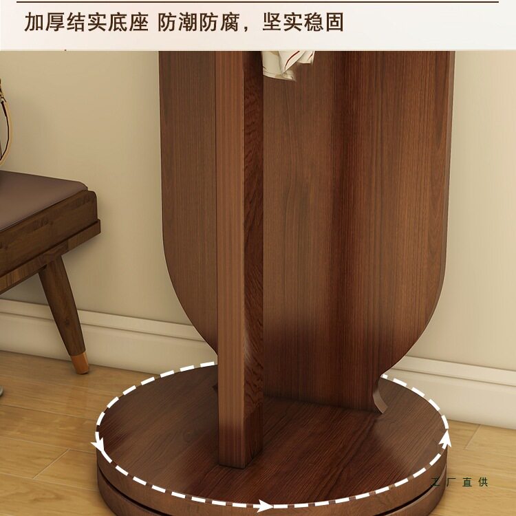 旋转穿衣镜全身落地镜家用卧室挂衣帽架镜子一体试衣镜立式可移动