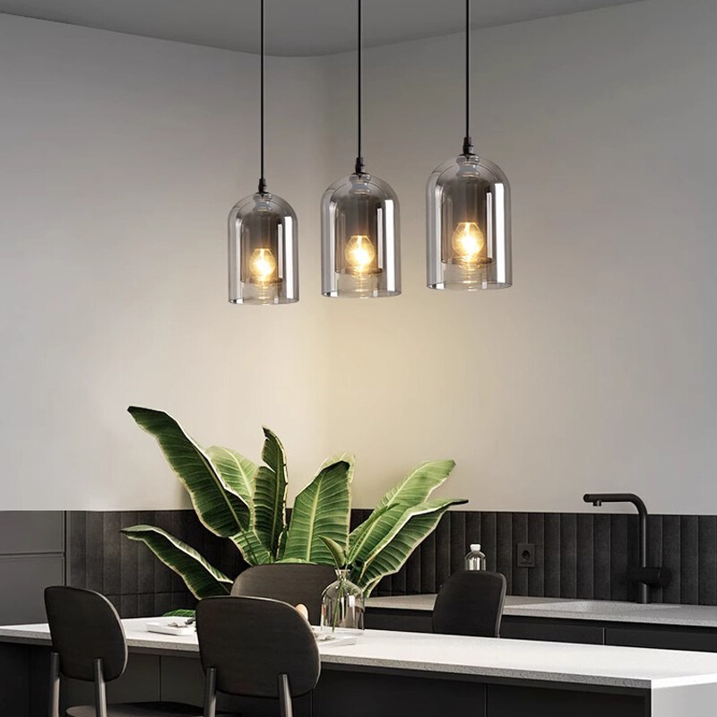 床头吊灯北欧现代简约餐厅小吊灯卧室吧台咖啡厅长线玻璃轻奢吊灯