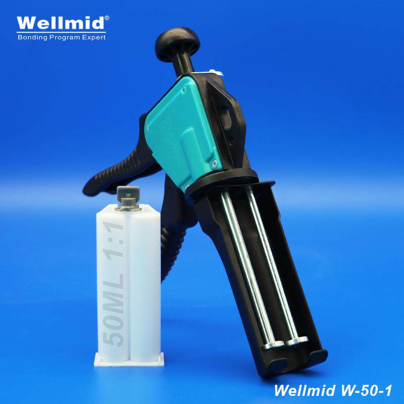 50ml双组份金属杆推进式胶枪1:1爱牢达AB胶枪结构胶手动打胶工具