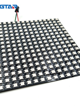 SK6812像素屏8*8 16*16 黑色软屏LED5050rgb全彩幻彩可编程柔性屏