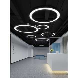 led造型灯圆形异形灯会议室餐厅舞蹈室商场现代简约工业风吊顶灯