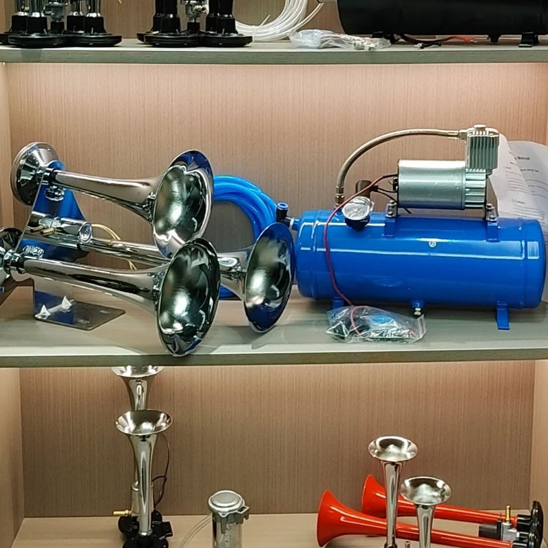 汽车改装气泵12V 120psi 蓝色6L气罐空气压缩机 车载充气泵
