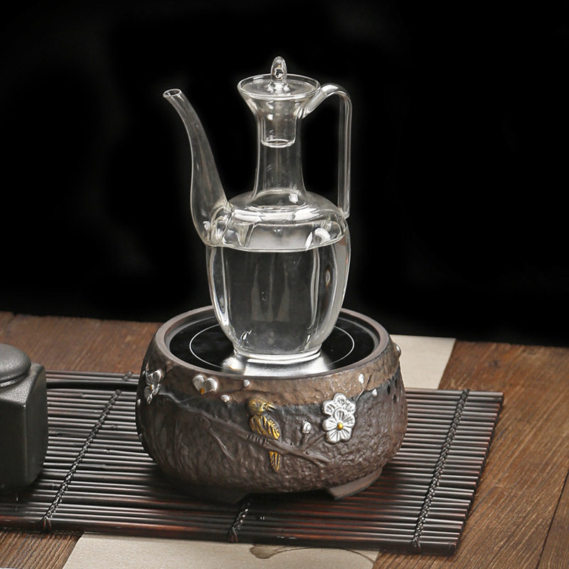 家用茶壶电陶炉茶炉煮茶器玻璃迷你小型茶道烧水泡茶日本铁壶茶具