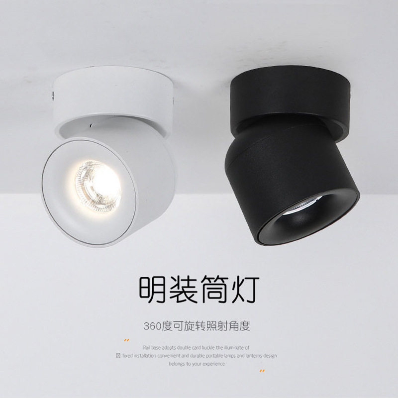 明装折叠可调角度LED吸顶射灯图片