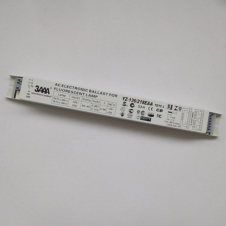 AAA电子镇流器YZ-136/218EAA T8/TC-L 1*36W 2*18W一拖一整流器