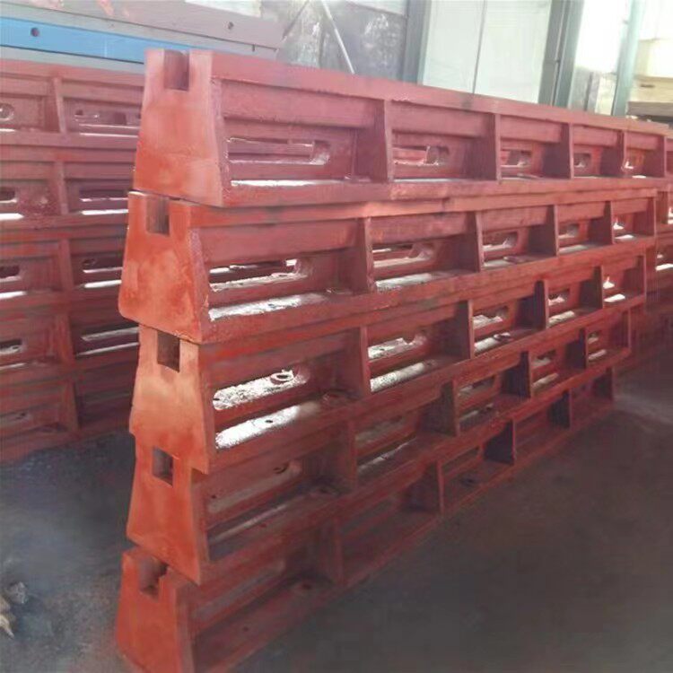 定制T型槽铸铁地轨 基础拼接条形地梁 双槽预埋地槽铁轨道工作台