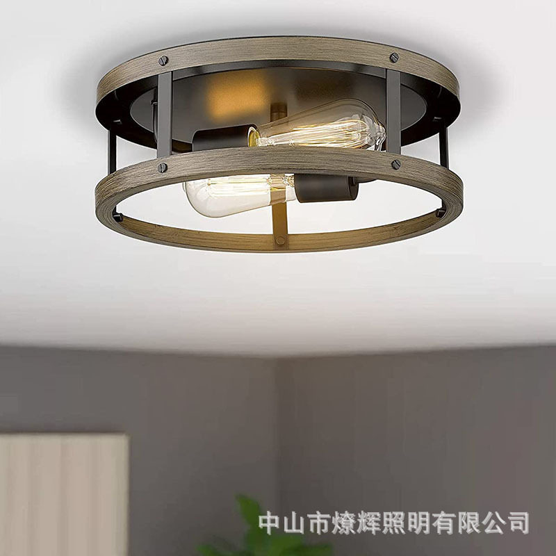 工业风美式复古乡村吸顶灯