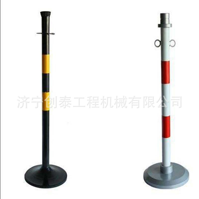 防护围栏塑料双色黑黄相间杆 挂链杆路障山东否20180808030是创泰