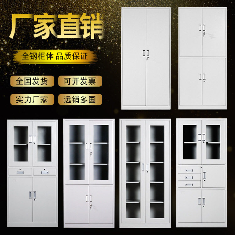 重庆钢制办公文件柜档案柜铁皮柜书柜带锁储物柜凭证柜资料整理柜