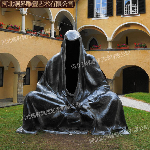 夜行者幽灵铸铜雕像人物死神雕塑bronze sculpture night walker