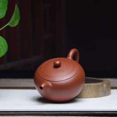 宜兴球孔一粒珠紫砂壶圆珠壶原矿朱泥纯手工家用小容量泡茶壶茶具