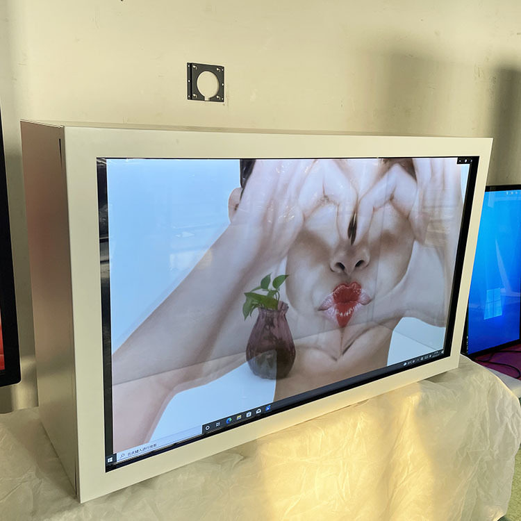 亿聚透明屏展示柜橱窗3D全息投影珠宝店商用展示柜32/43/49/55寸