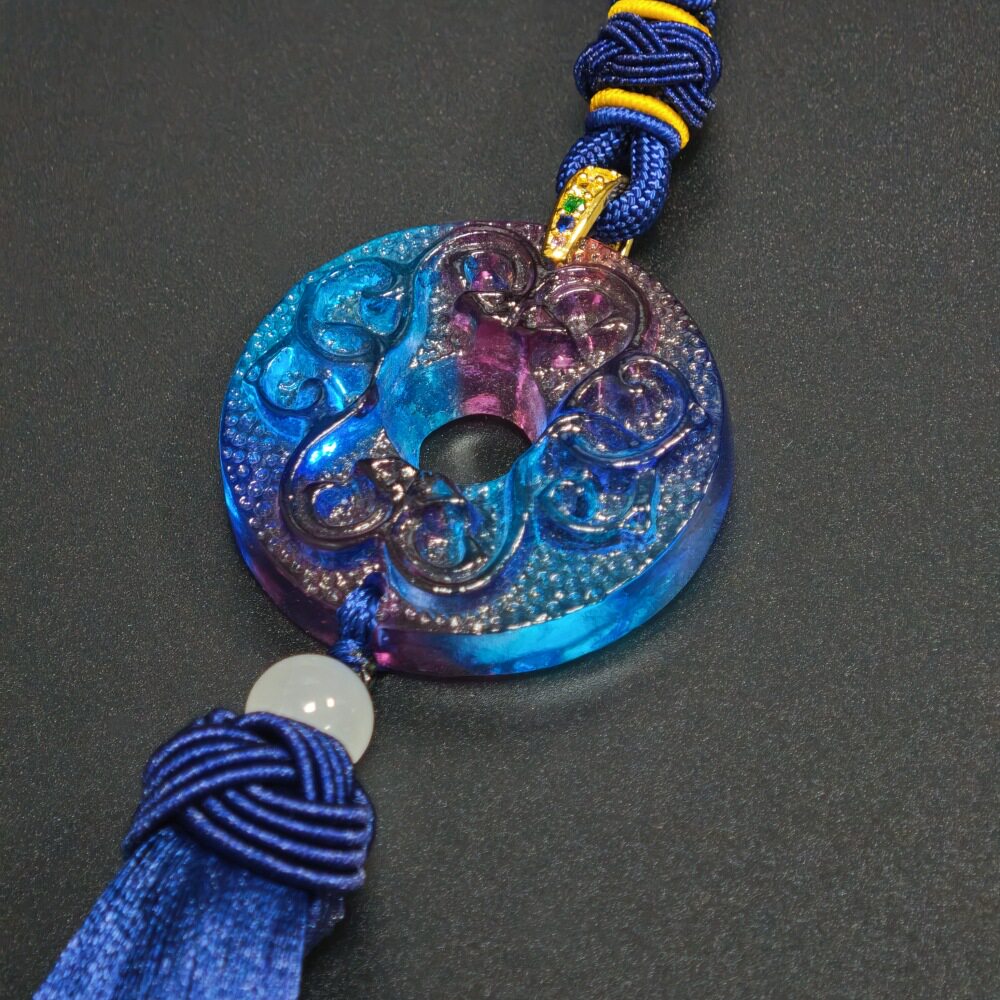 古法琉璃平安扣车挂饰品