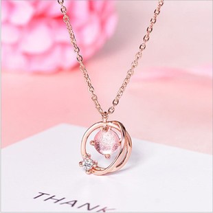 新品女生便宜又好看的东西ns项链极光韩版学锁骨链吊坠三人闺蜜日