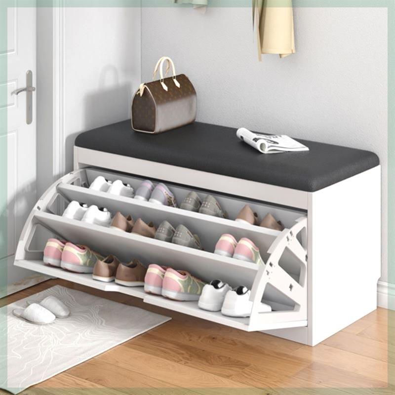 适用超薄换鞋凳鞋柜一体17cm翻斗入户门口24家用进门可坐小尺寸窄
