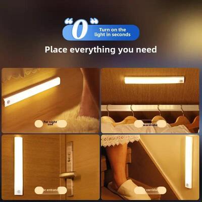 适配led usb sensor night light strip reharable for abinets w