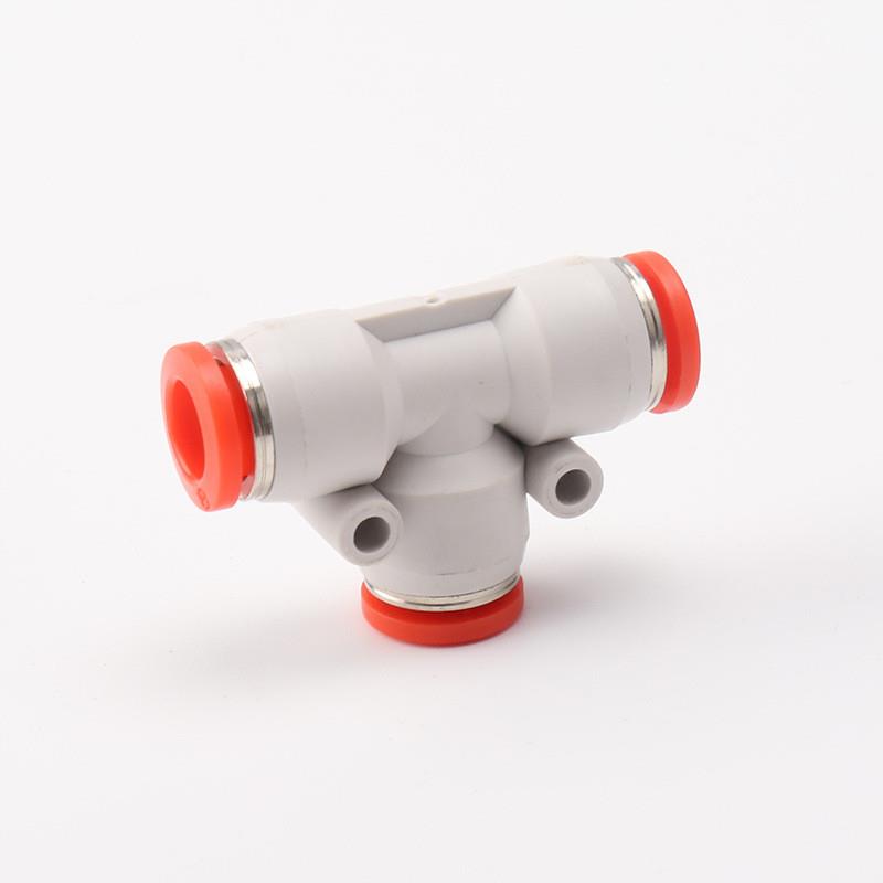 适配气管三通快速插接头 8mm气管快接接头PE4 PE6 PE8 PE10 PE12