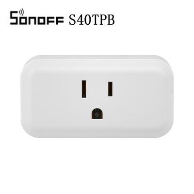 适配Sonoff S40手机远程遥控wifi无线定时电量检测插座 美规