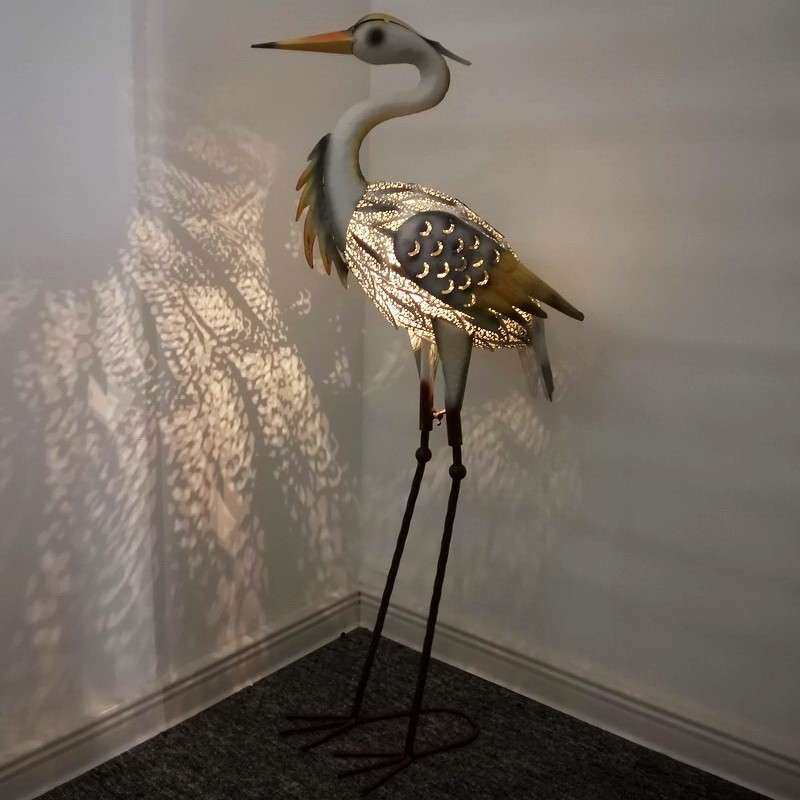 幼儿园装饰动物铁艺鸟仙鹤鹭摆件别墅小花园摆设庭院景观太阳能灯,家居饰品,落地摆件,淘宝优惠券,粉丝福利购,淘宝优惠卷