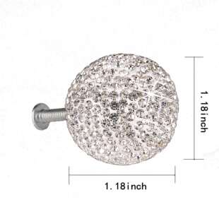 自产自销水晶拉手镶钻欧美橱柜衣柜抽屉钻石门把手水晶球抽屉拉手