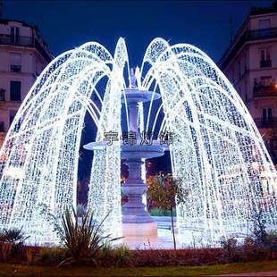 过年装饰美陈灯会LED仿真动物草坪灯光节灯展花喷泉造型灯