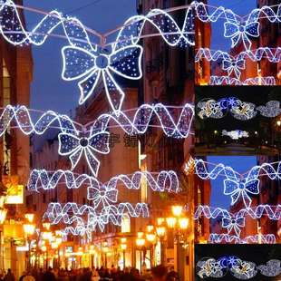 雪花主题LED跨街灯 LED图案过街灯 跨街灯兜帘灯 隧道横街灯