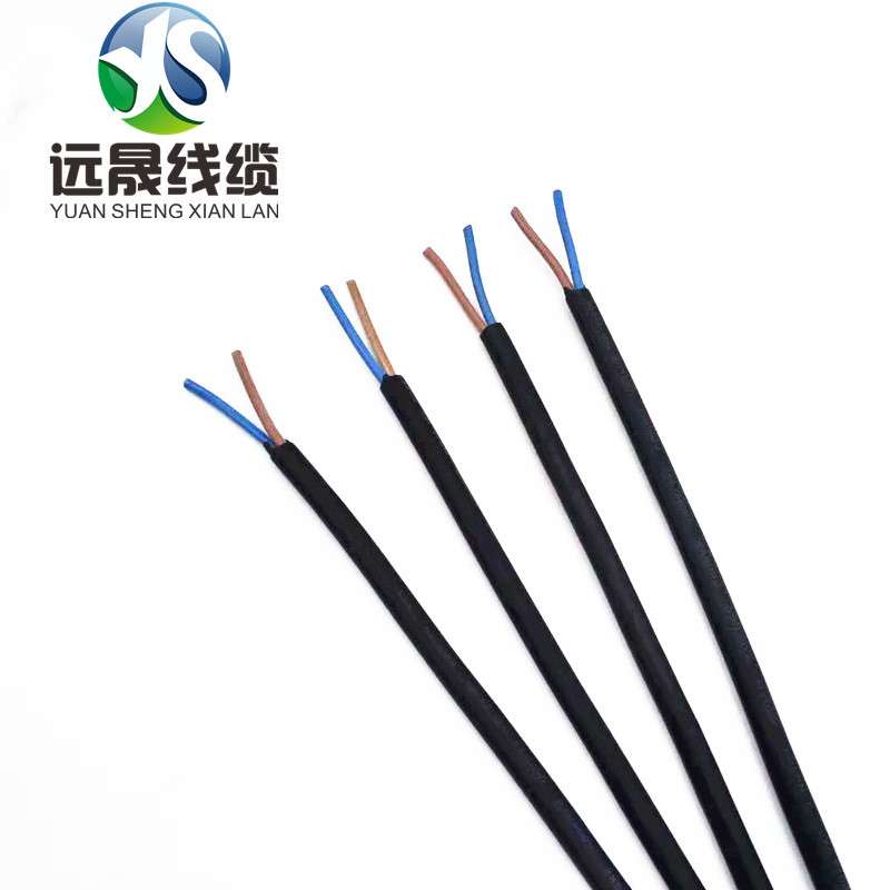 VDE H05RN-F 2*0.75 L=600mm 橡胶线 户外电源线远晟线缆现货直销