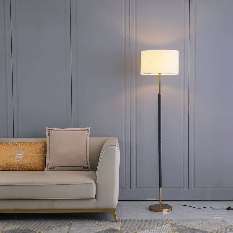 北欧简约现代落地灯客厅卧室书房床头沙发边极简阅读立式台灯布艺