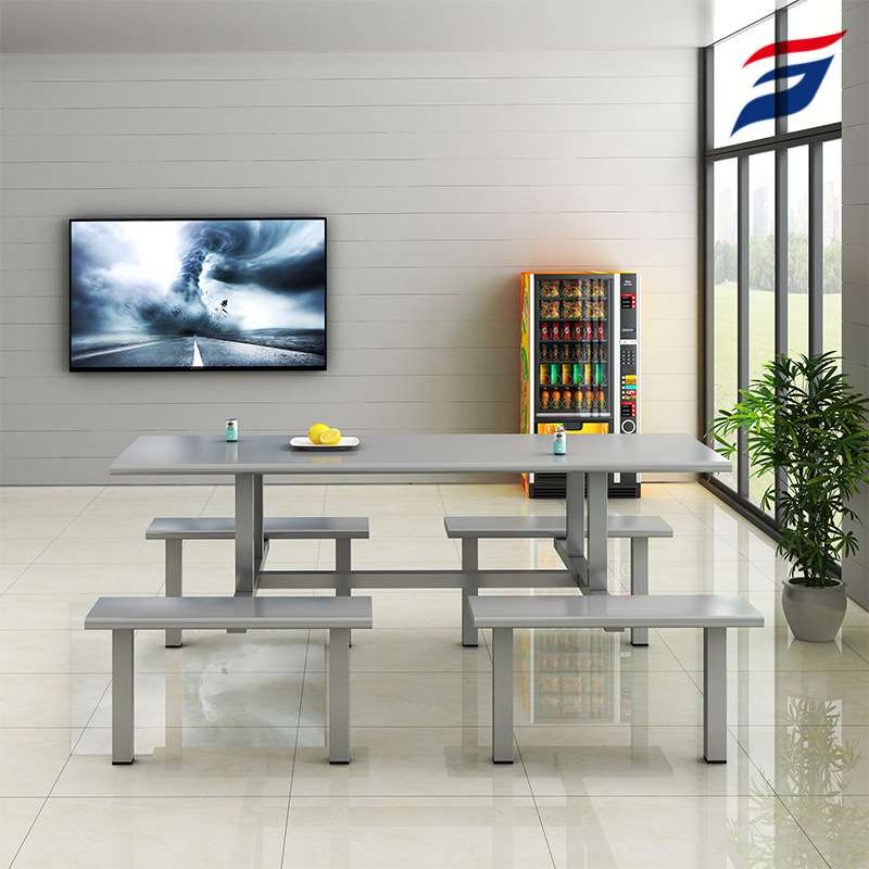 不锈钢餐桌椅4人6人8人学校学生饭堂员工餐厅工地餐桌现代简约