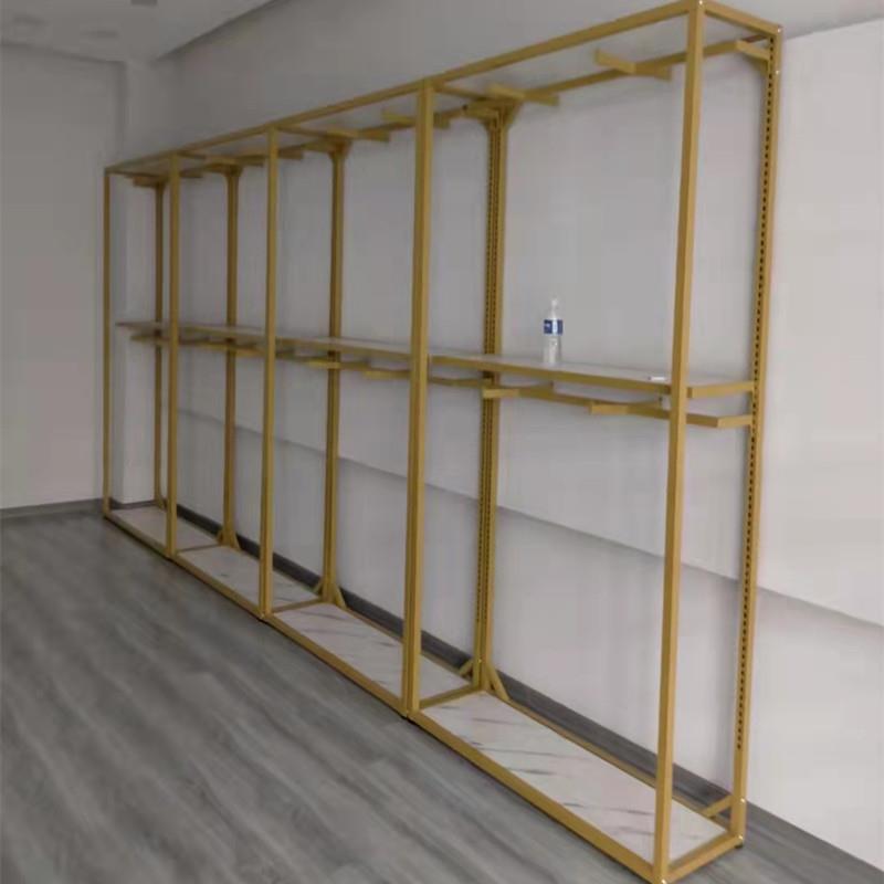 新疆包邮服装店货架落地靠墙展示架正侧挂双层衣架男装女装店陈列