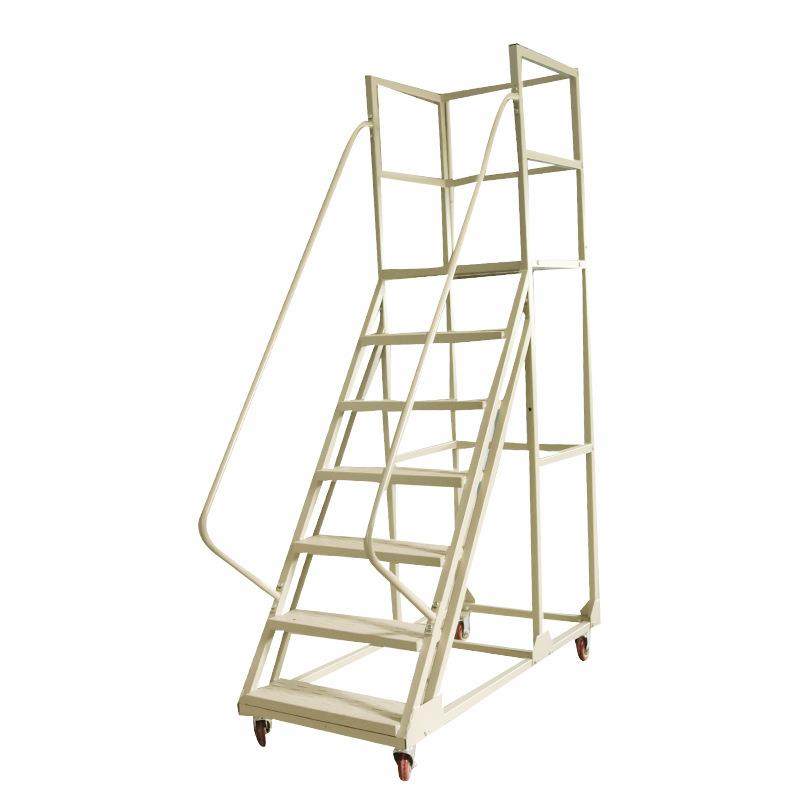 仓库登高取货梯多步登高梯工程用梯登高车安全防护可移动六步梯