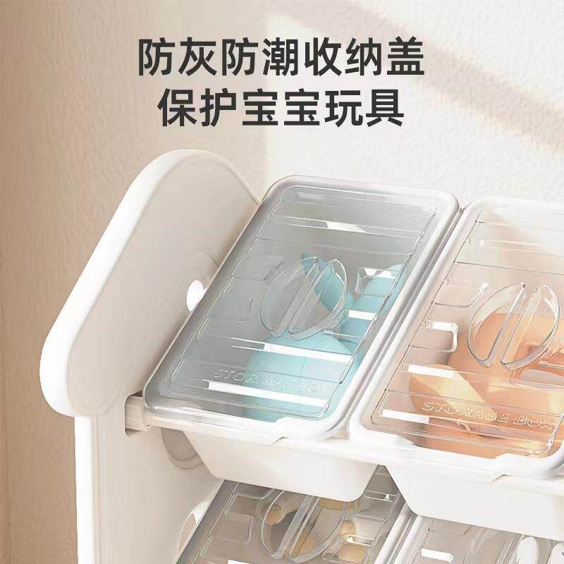 速发儿童玩具收纳架家用多层置物架落地绘本防尘盖宝宝客厅收拾整