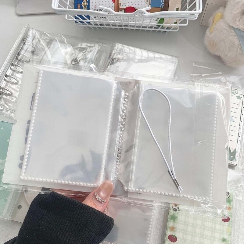 速发M5手帐素材便签杂物活页收纳袋手账配套卡套相册透明塑料防水