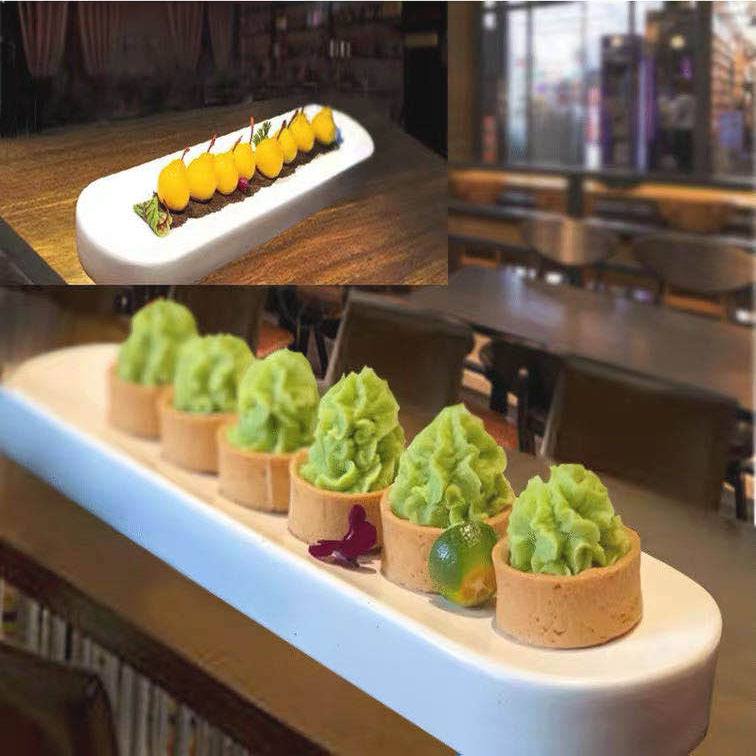 速发酒店意境长条盘子创意火锅店冷菜菜子料合碟餐具分子融理凉菜