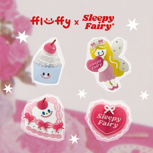 SleepyFairy X fluffy联名睡梦甜心小仙女生日蛋糕礼物发夹刘海夹