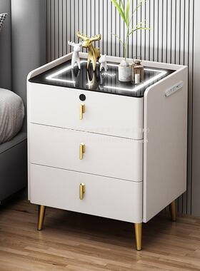 卓尚纹乾网红款床边柜简约现代音箱卧三室ZSQ10045色灯床头柜智能