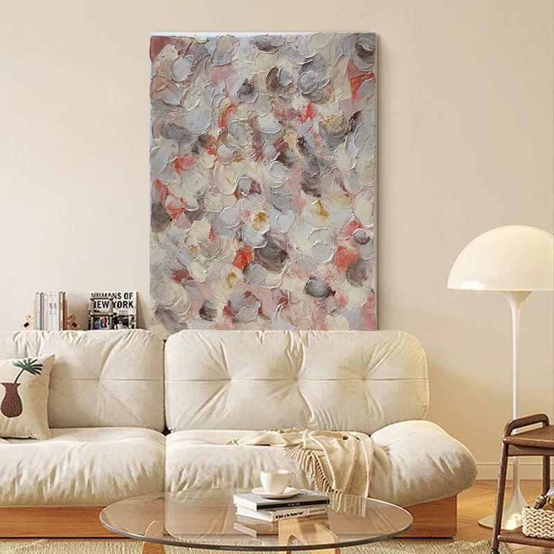 顺丰《廉而不刿》手绘油画客厅装饰艺术丙烯肌理玄关立体挂画图片