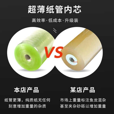 好货pvc缠绕膜小卷电线膜工业拉伸膜薄膜打包膜包装透明工业用自